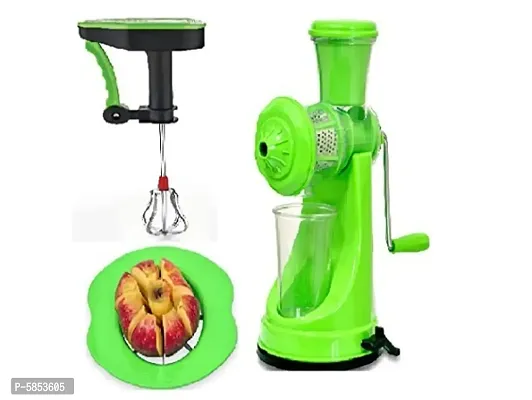 1 hand manual juicer   +1apple cutter + 1 clever cutter+ hand blender