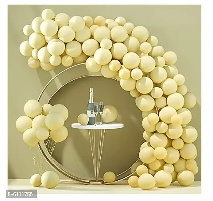 Blooms Mall Pastel yellow Balloons Latex Party Balloons Pack Of 50pc