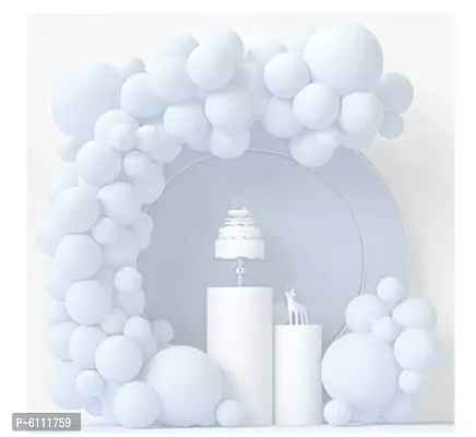 Blooms Mall Pastel Blue Balloons Latex Party Balloons Pack Of 50pc