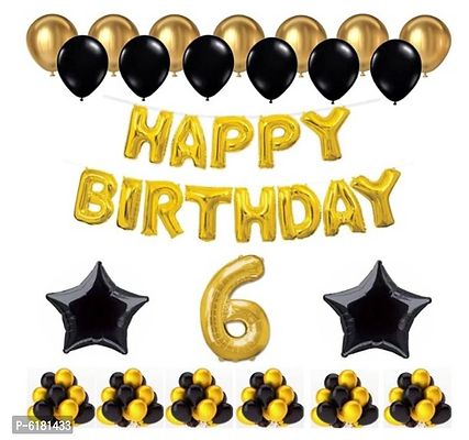 1 Set Happy Birthday Foil Ballo, Special No. Foil Number Golden