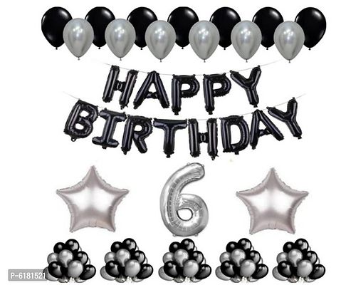 1 Set Happy Birthday Foil Ballo, special  No. Foil Number Silver