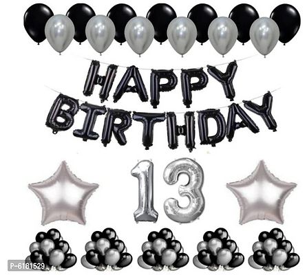 1 Set Happy Birthday Foil Ballo, special  No. Foil Number Silver