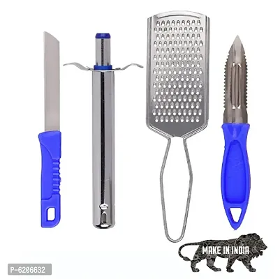 Combo of Stainless Steel  Gas Lighter, Cheese Grater, Peeler, Knife