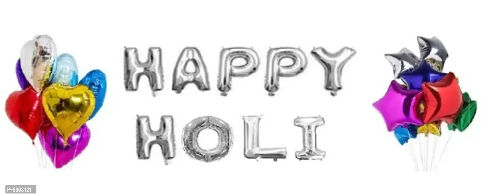 Happy Holi  Letter Foil balloon