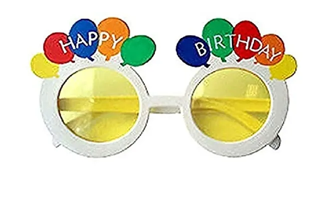 Cutest Happy Birthday Round Shape Sunglasses Costume Glasses Mask Birthday Props Decor (Combo of 3 Pcs.)