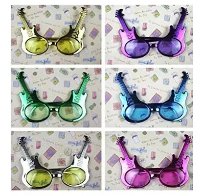 Party Guitar Shape Eye Goggle for Use Birthday, Event Party (Pack of 6