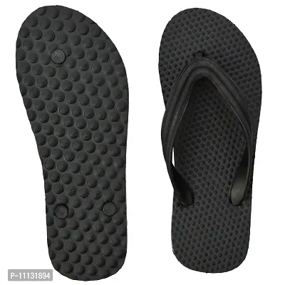 POLITA Men's Black Flip-Flops - 10 UK-thumb2