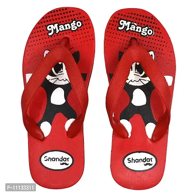 POLITA Unisex Kids Red Kitty Flip Flops & Slippers Slipper (f42), 11 UK