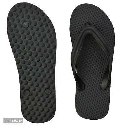 POLITA Men's Black Flip-Flops - 7 UK-thumb2