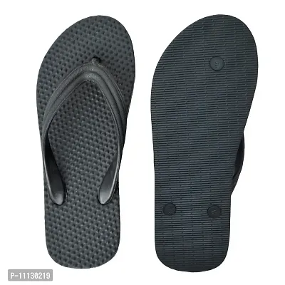 POLITA mens Mens Black F7m Flip Flops Slipper-thumb2