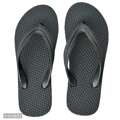 POLITA Men's Black Flip-Flops - 7 UK-thumb0