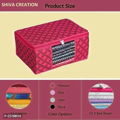 Non Woven Saree Cover Storage Bags for Clothes with primum Quality Combo Offer Saree Organizer for Wardrobe/Organizers for Clothes/Organizers for Wardrobe-thumb4