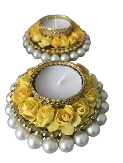 Beautiful Tea Light Candle Holder With Candles