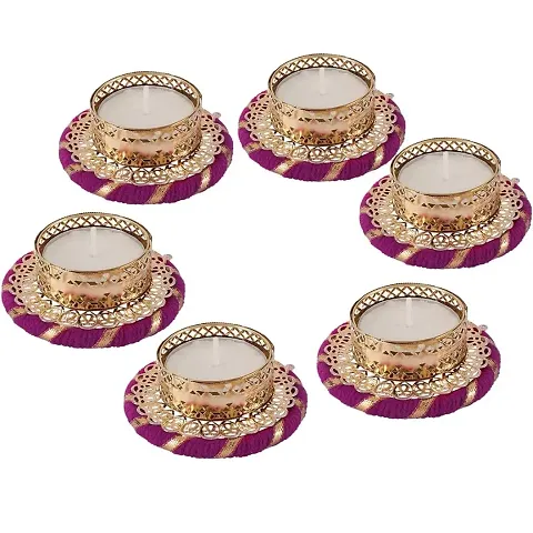 Set of 6- Candle Holders for Festive Decorations