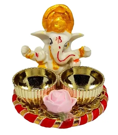 Ganesha Haldi Kumkum Thali for Festival