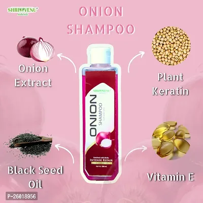 shrivenu shampoo with red onion extract controls hair loss sulphate paraben free