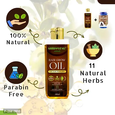 shrivenu Hair Growth Oil Reduce Hair Fall | Bhringraja, Amla And Brahmi 100ml Hair Oil-thumb4