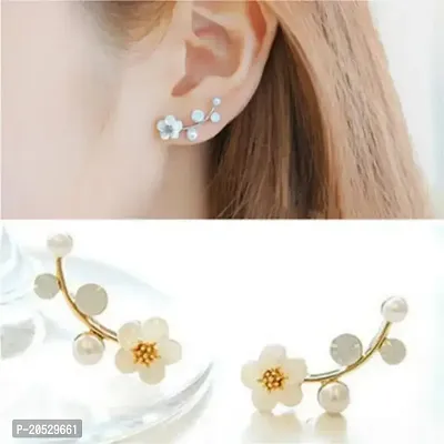 Flower shape korean design earring for girls  womens-thumb0