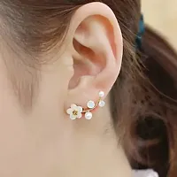 Flower shape korean design earring for girls  womens-thumb1