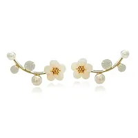 Flower shape korean design earring for girls  womens-thumb2
