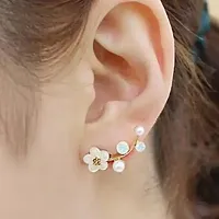 Flower shape korean design earring for girls  womens-thumb3