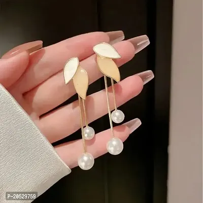 Leaf shape korean earring for girls  womens-thumb0