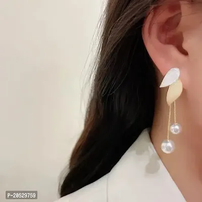Leaf shape korean earring for girls  womens-thumb3