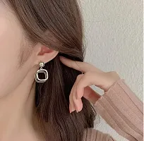 Square shape korean earring for girls  womens-thumb3