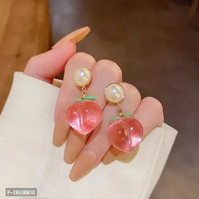 Stylish pink korean earring for girls  womens