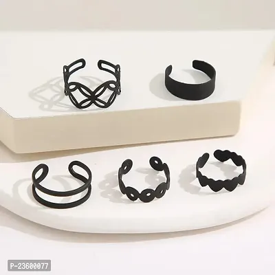 Black ring set for girls  womens-thumb3