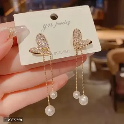 love shape korean earring for girls  womens-thumb0