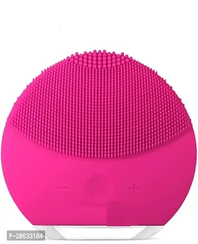 Massive Reckon Facial Cleansing Brush Made with Ultra Hygienic Soft Silicone, Vibrating Face Brush for Deep Cleansing, Massaging (Multicolor)(1 pcs)-thumb0