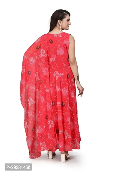 Fancy Georgetta Kurta with Dupatta set-thumb4