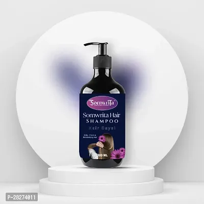 Somwrita Instant Hair Dye Black Hair Shampoo 300ml-thumb0