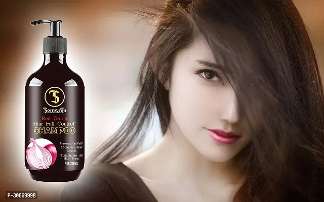 SOMWRITA Red Onion Black Seed Oil Strong, Smooth and Silky, Anti Dandruff Shampoo (300ml) pack of 1-thumb2