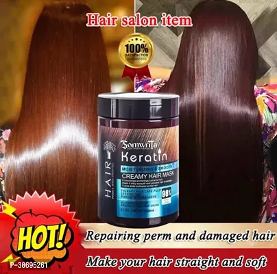 Keratin Cream Hair Mask, Moisturizing  Smoothing for Dry Damaged Pack of 1-thumb0