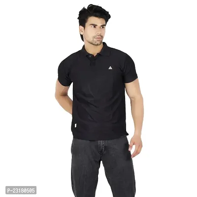 Stylish Polycotton Polo T-shirt For Men-thumb0