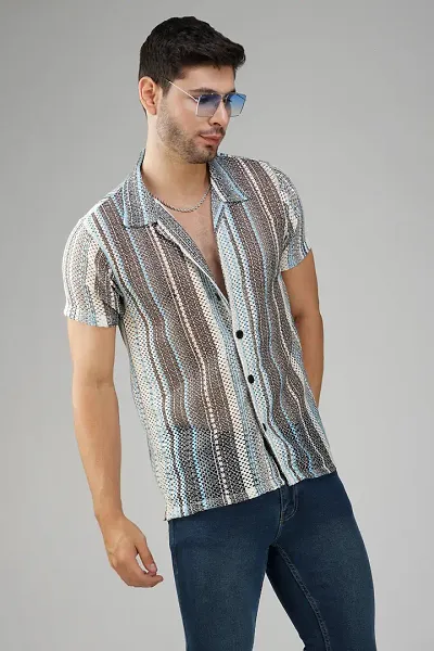 Elegant Blend Casual Shirt For Men