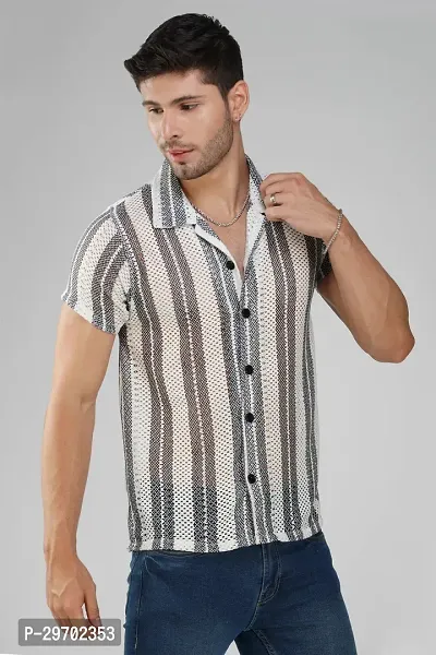 Elegant Cotton Blend Casual Shirt For Men