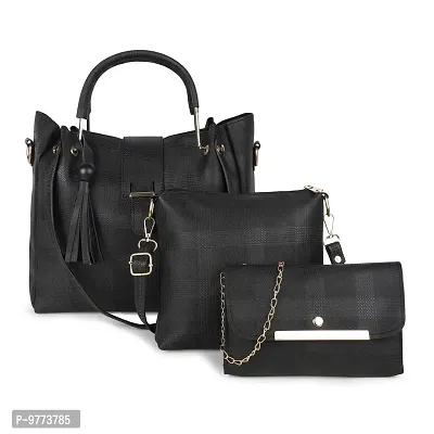 DANIEL CLARK Handbags For Women (Combo Set of 3, Black)