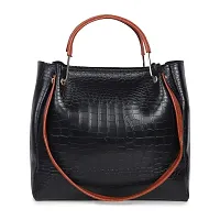 Daniel Clark Beautiful Faux Leather Handbags Black-thumb2