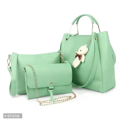 DANIEL CLARK Women's Handbags Combo (Green) - Set of 3-thumb0