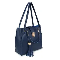 DANIEL CLARK PU Leather Latest Trendy Fashion Ladies Stylish Handbags Combo (Set of 3) (Blue)-thumb4