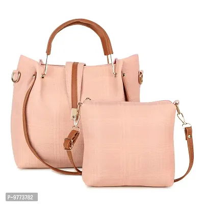 DANIEL CLARK Handbags Set of 2 For Women and Girls (Cream)-thumb0