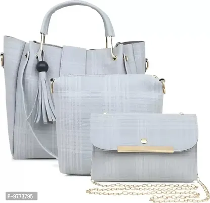 DANIEL CLARK Women's Handbags Combo (Grey) - Set of 3