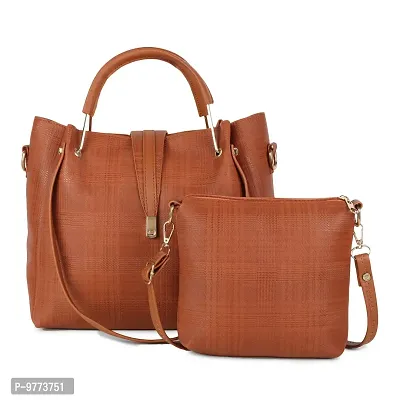 DANIEL CLARK Handbags Set of 2 For Women and Girls (Orange)