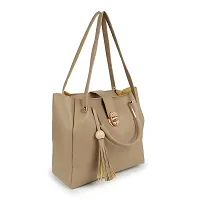 Daniel Clark Women's Stylish Handbags Combo (Set of 3) (Beige)-thumb2