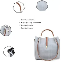 DANIEL CLARK Handbags Set of 2 For Women and Girls (Grey)-thumb3