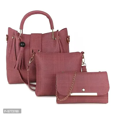 DANIEL CLARK Handbags For Women (Combo Set of 3, Peach)