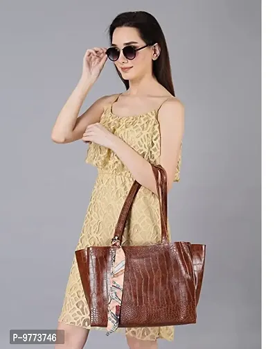 DANIEL CLARK Womens Handbag/Ladies Shoulder Bag/Girls tote bag/Croc Pattern/Office Bag for women-thumb2